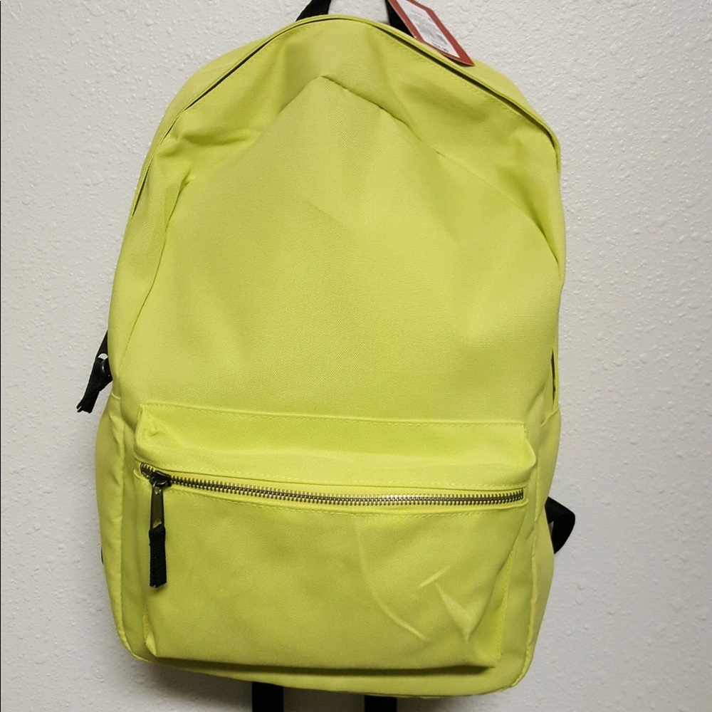 NWT Neon Yellow Lime Green Backpack